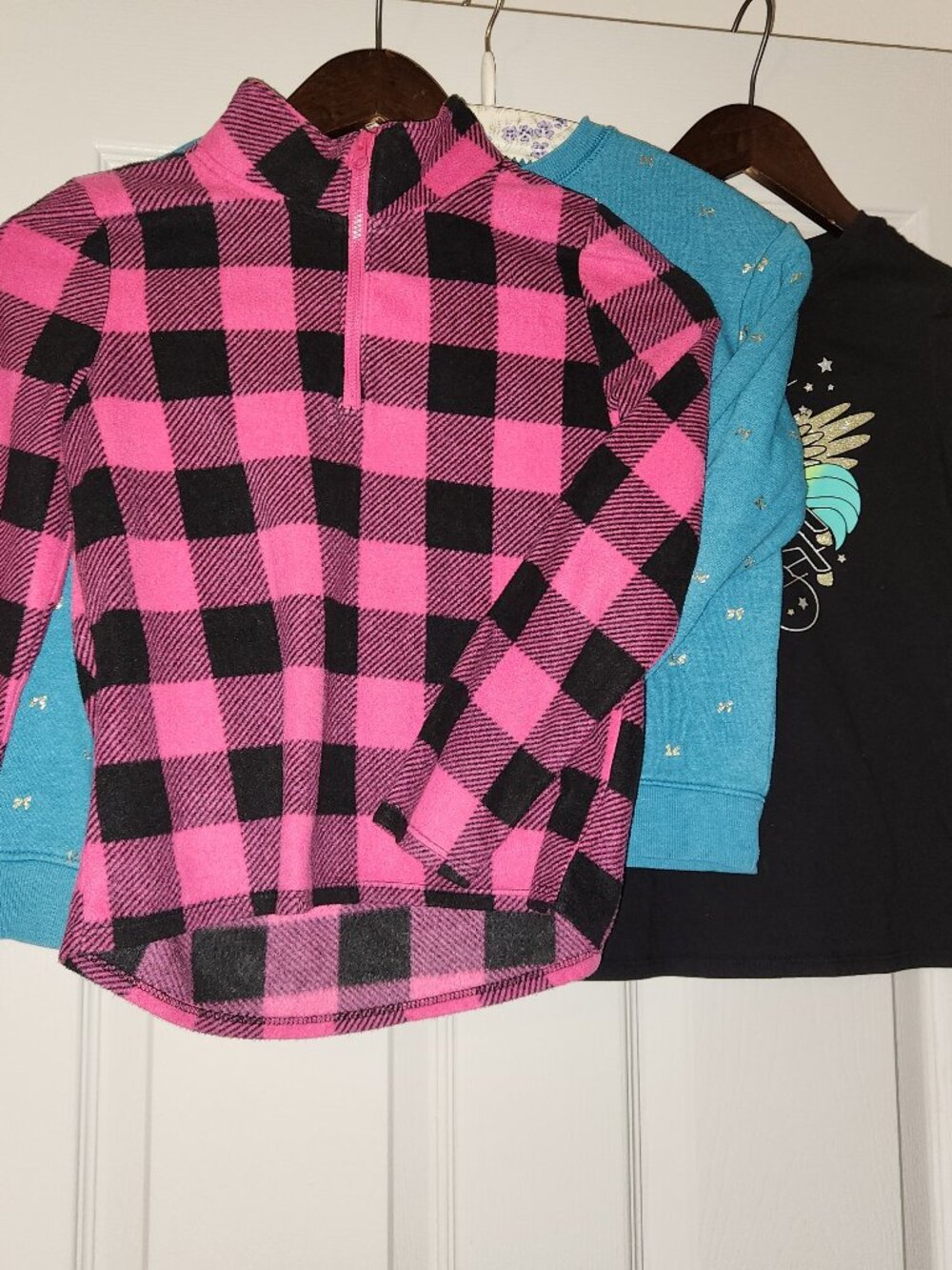 Girls Clothing Lot Size 6 6/7 Fleece Pullover Sweatshirt Unicorn Top 3pc